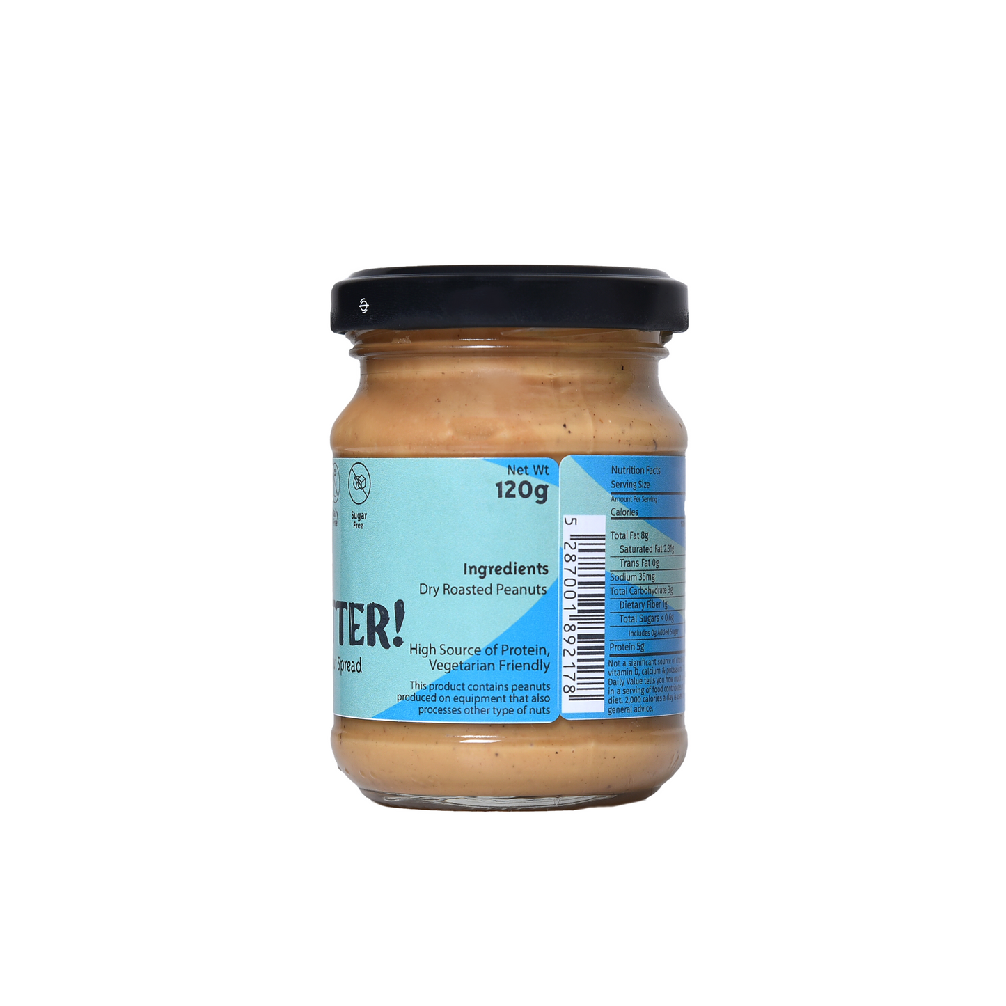 KETO PEANUT BUTTER RICH WITH DRY ROASTED PEANUTS - DAIRY FREE - PRESERVATIVE FREE - SUGAR FREE