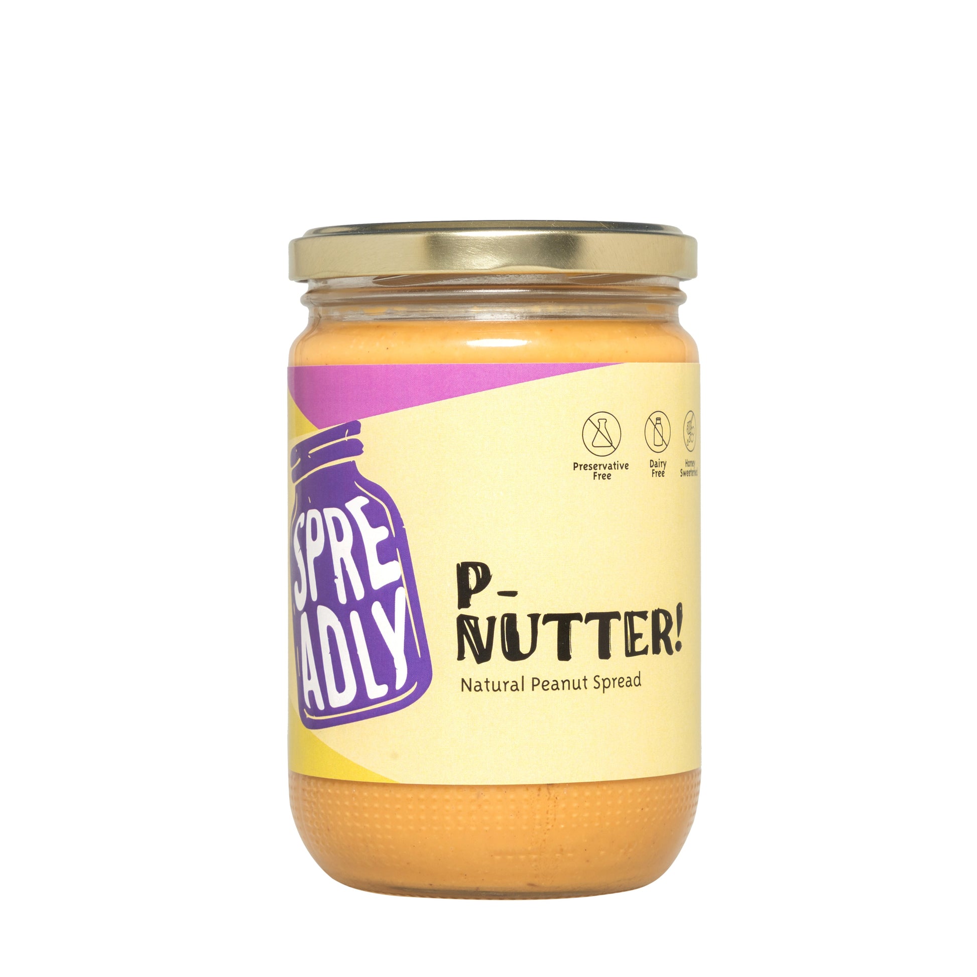 Natural Peanut Spread Made from Natural Ingredients and Sweetened with Honey . No preservatives - No sugar and no palm oil