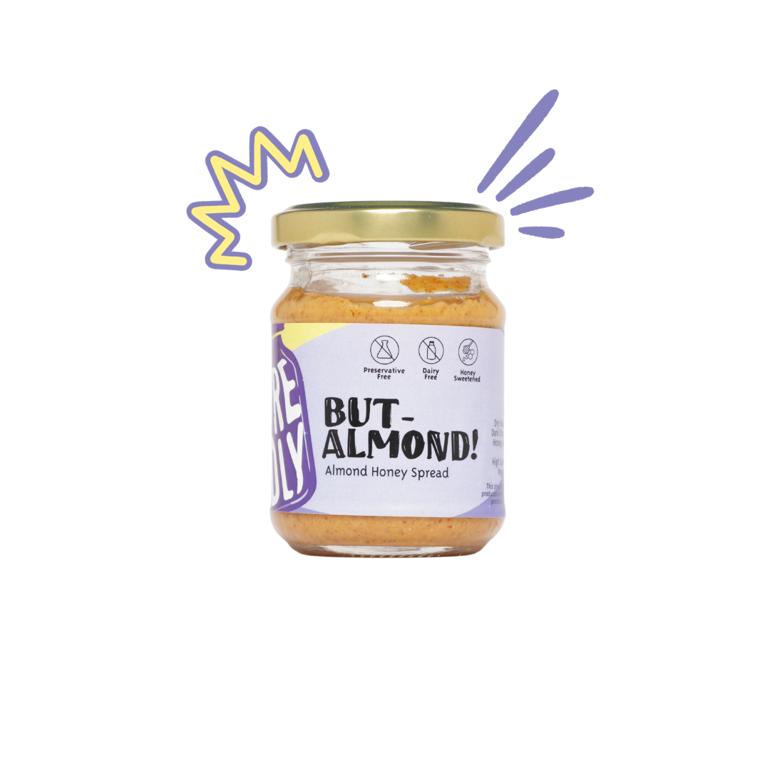 healthy natural almond honey spread