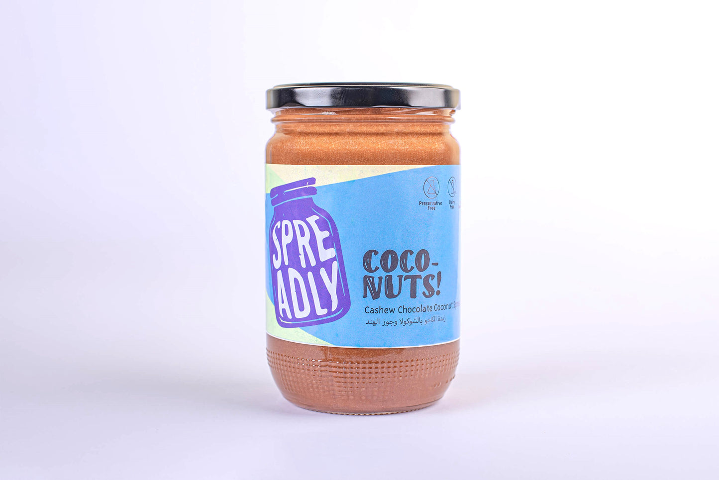 Healthy Chocolate Spread Rich in ry Roasted Cashews, with dairy free dark chocolate and coconut shreds ! FREE OF PRESERVATIVES, OIL AND DAIRY.